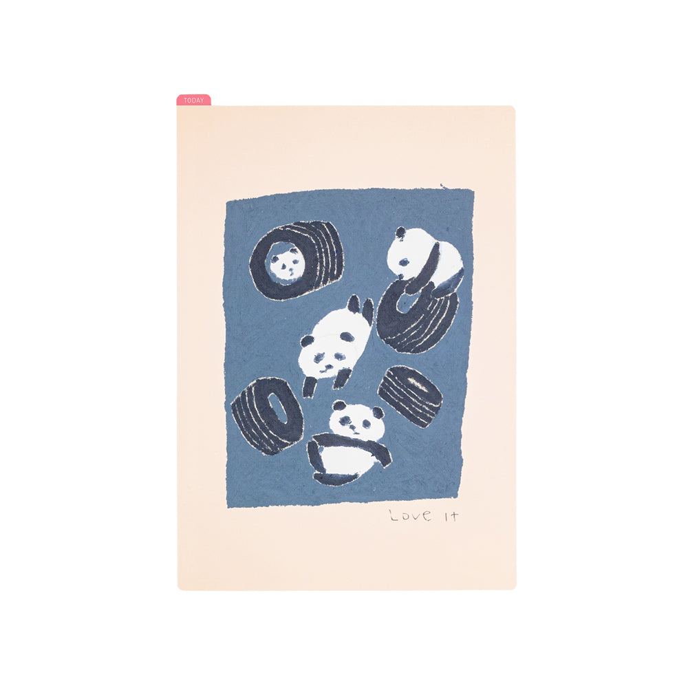 Hobonichi Jin Kitamura: Hobonichi Pencil Board for A5 Size (Love it (Panda))