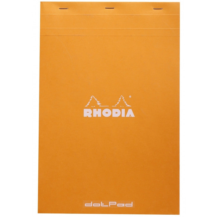 Rhodia Classic Top-Stapled Black Cover Dot Grid Paper Pad 8-1/4 x 12-1/2