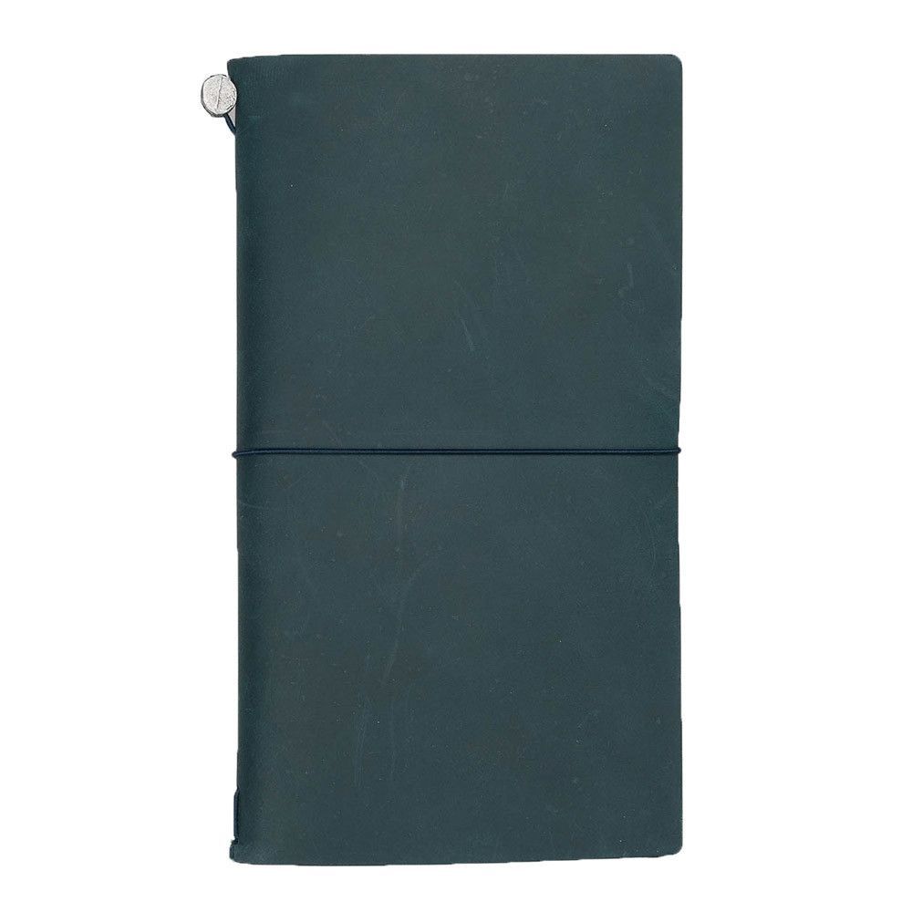 Notebook black and blue leather