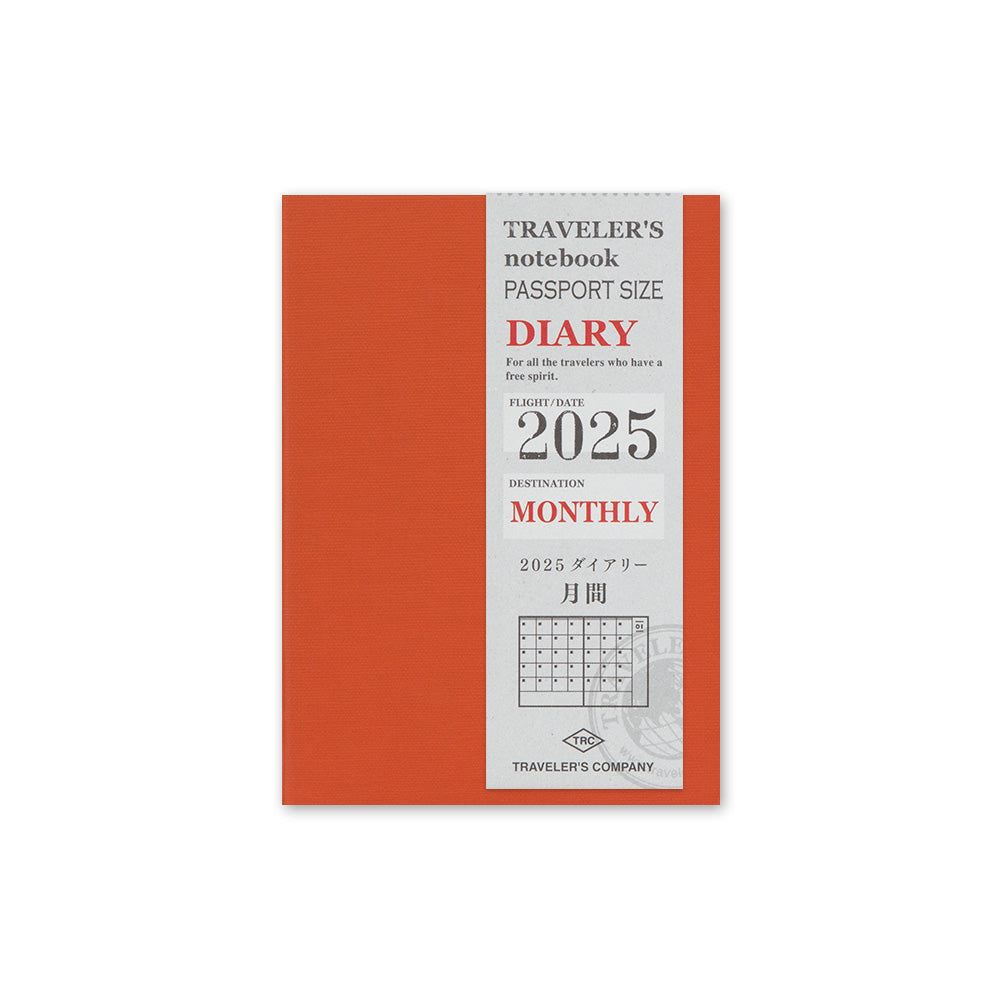 Traveler's Monthly Diary - Passport Size