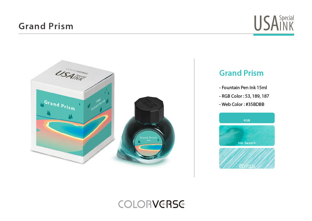 Colorverse USA Grand Prism (Wyoming) - 15ml Bottled Ink