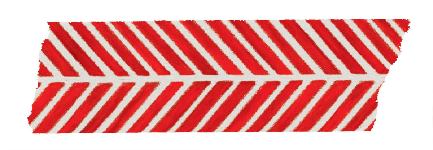 Red Herringbone Washi Tape