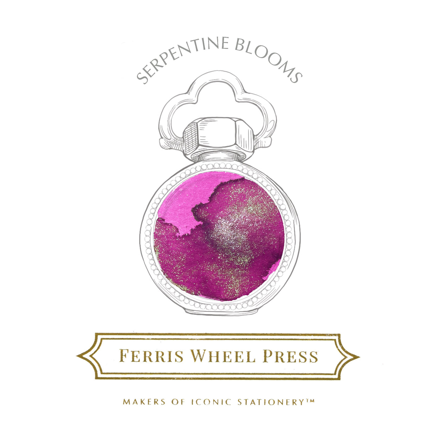 Ferris Wheel Press Year of the Snake - Serpentine Blooms - 38ml Bottled Ink