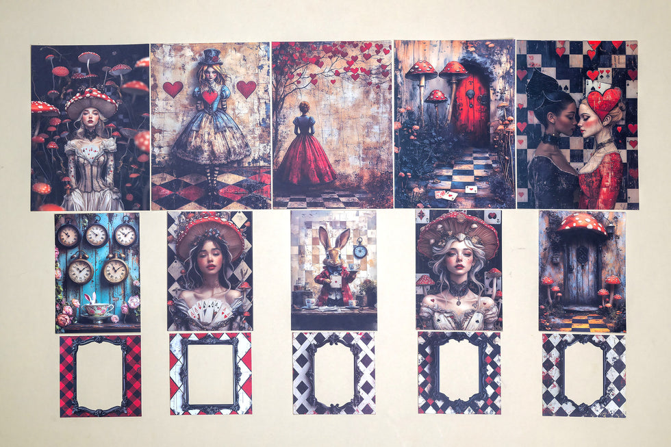 CoraCreaCrafts Alice's Shadowland Paper Set