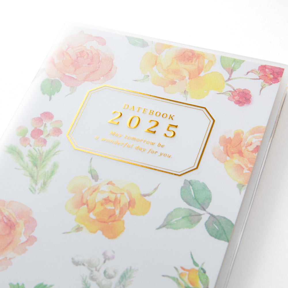 Midori Slim Pocket Diary - Country Time Flower