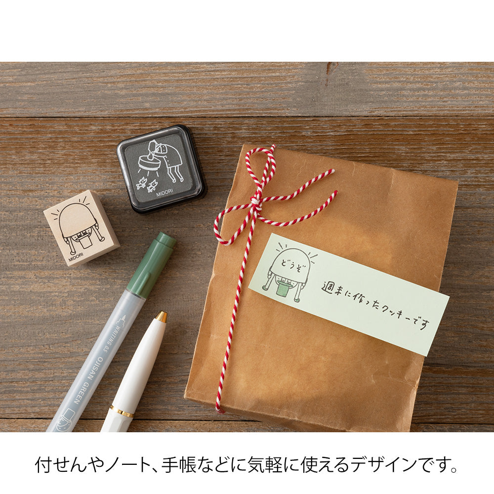 Midori Ojisan 30th Wooden Stamp B