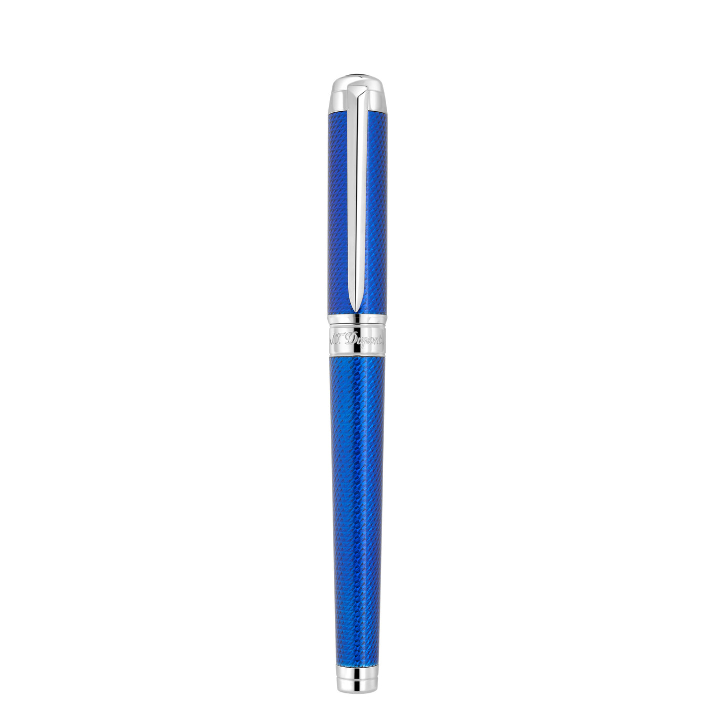 S.T. Dupont Line D Eternity XL Fountain Pen - Blue Guilloche