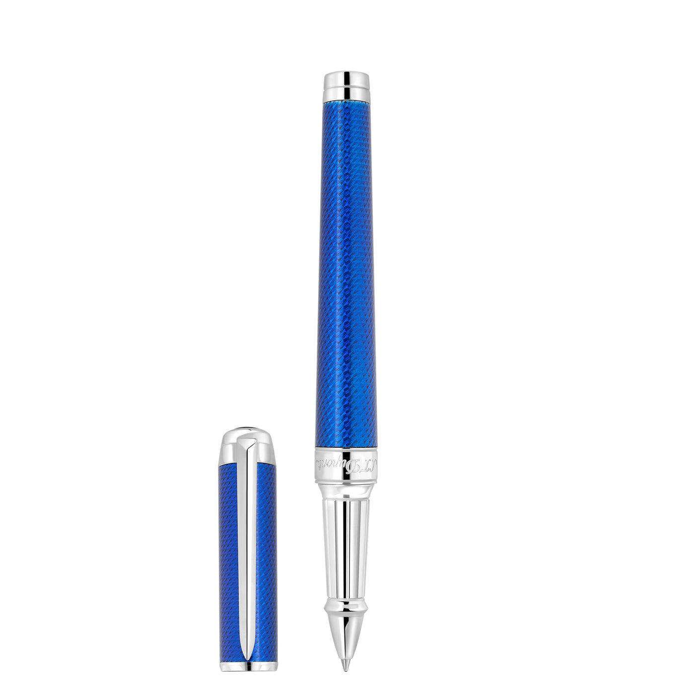 S.T. Dupont Line D Eternity XL Fountain Pen - Blue Guilloche