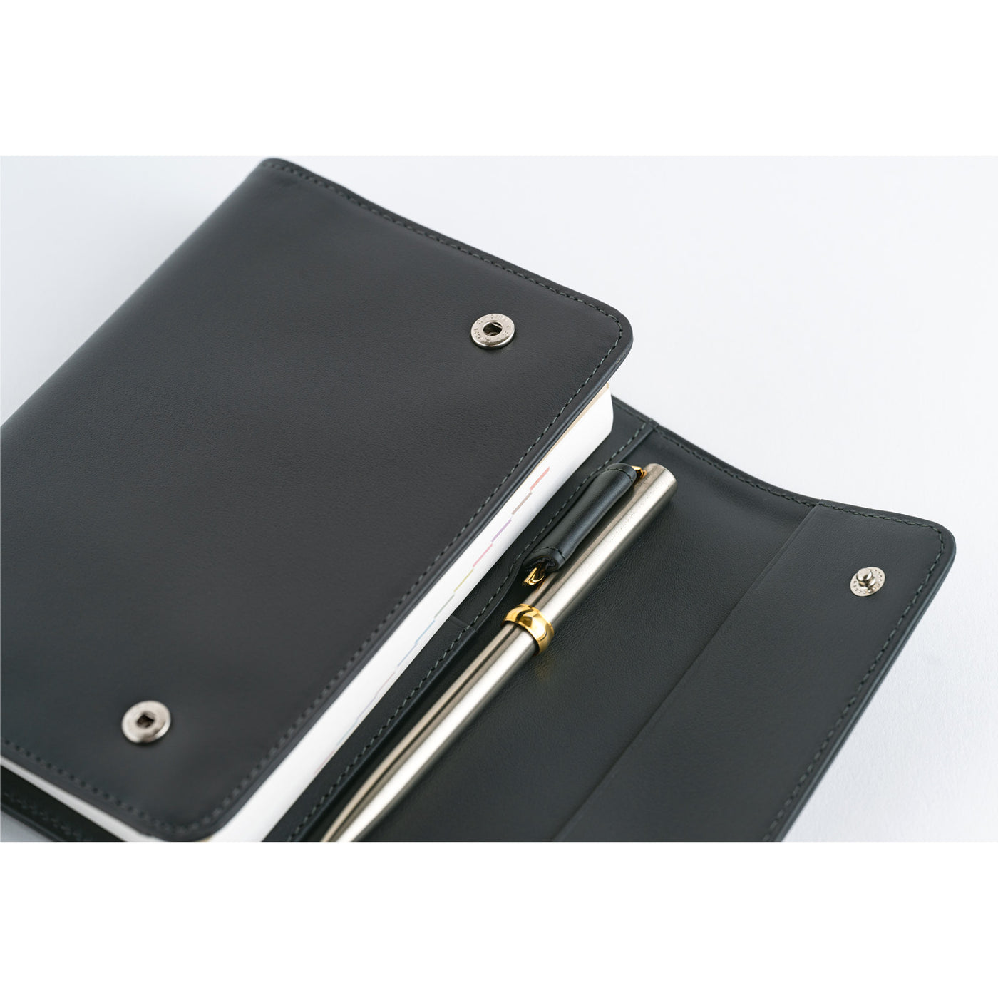 Hobonichi Techo A6 Original Planner Cover - Leather: Charcoal Gray