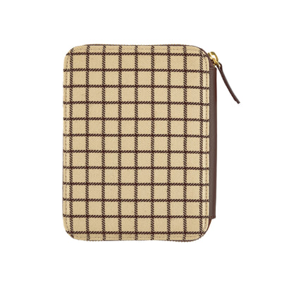 Hobonichi Techo A6 Original Planner Cover - Taut Zipped (Café au Lait Plaid)