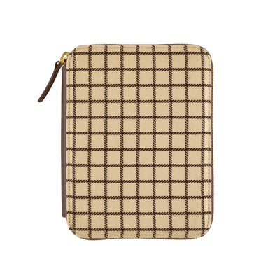 Hobonichi Techo A6 Original Planner Cover - Taut Zipped (Café au Lait Plaid)