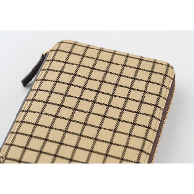 Hobonichi Techo A6 Original Planner Cover - Taut Zipped (Café au Lait Plaid)