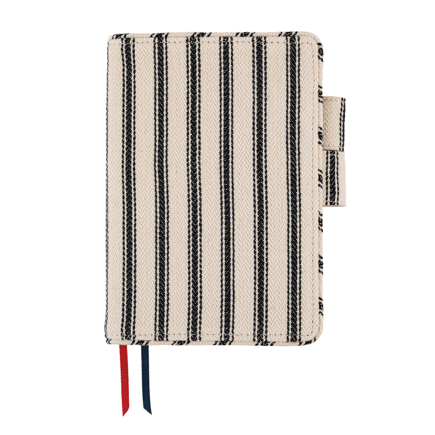 Hobonichi Techo A6 Original Planner Cover - Lined Fabric: Herringbone (Ivory x Black)