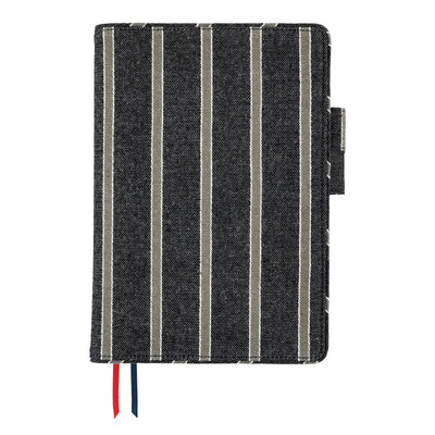 Hobonichi Techo A5 Cousin Cover - Lined Fabric: Twill (Navy x Gray)