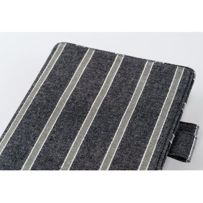 Hobonichi Techo A5 Cousin Cover - Lined Fabric: Twill (Navy x Gray)