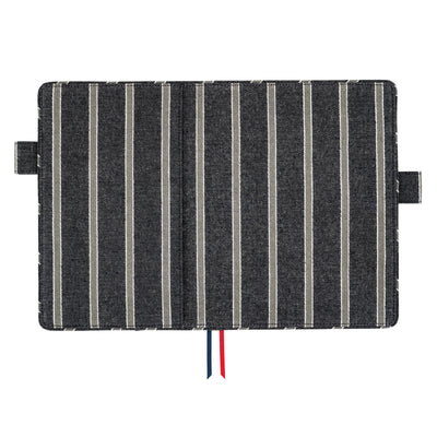 Hobonichi Techo A5 Cousin Cover - Lined Fabric: Twill (Navy x Gray)