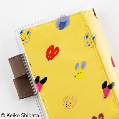 Hobonichi Cover on Cover for Techo A6 Size - Keiko Shibata (Dog Ears Fluttering in the Wind)