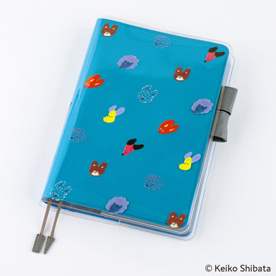 Hobonichi Cover on Cover for Techo A5 Cousin Size - Keiko Shibata (Dog Ears Fluttering in the Wind)