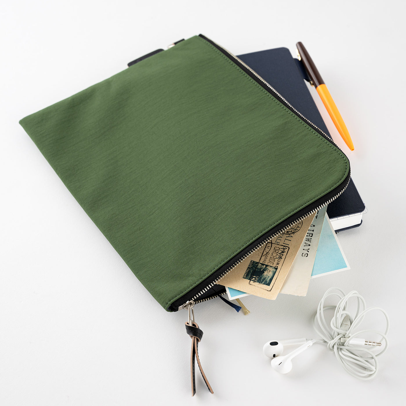 Hobonichi Tragen Flat Pouch for A5 Size (Green)