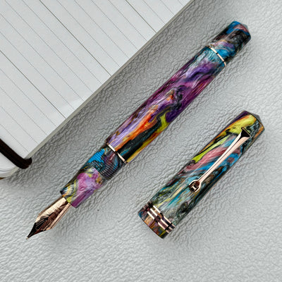 Leonardo Momento Zero Fountain Pen - Primary Manipulation 4.5 w/ Rose Gold Trim (Atlas Exclusive)