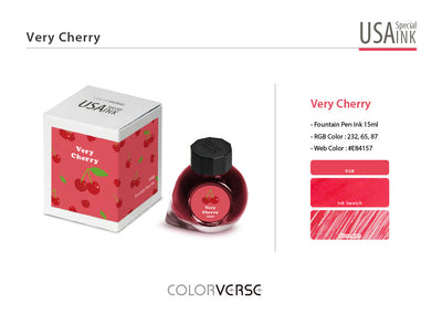 Colorverse USA Very Cherry (Michigan) - 15ml Bottled Ink