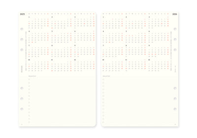 Plotter Monthly Schedule - A5 Size