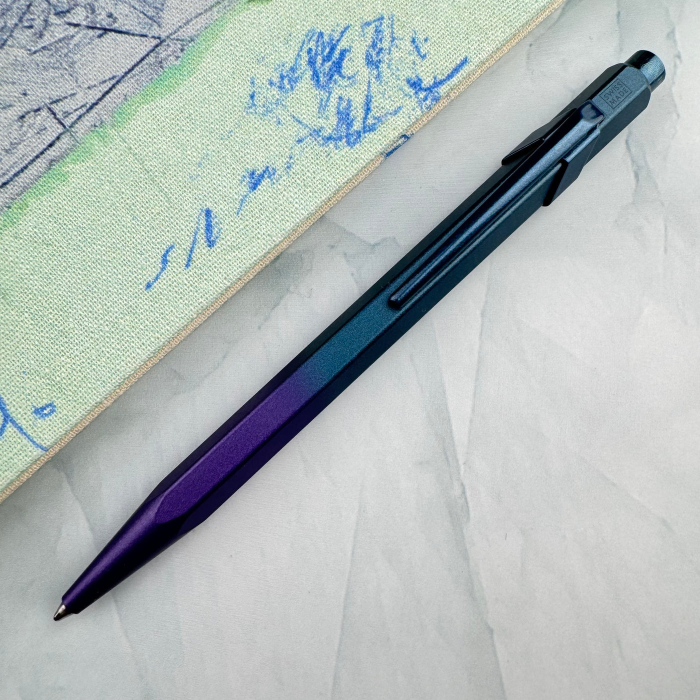 Caran d'Ache 849 Claim Your Style Ballpoint Pen - Purple Ocean