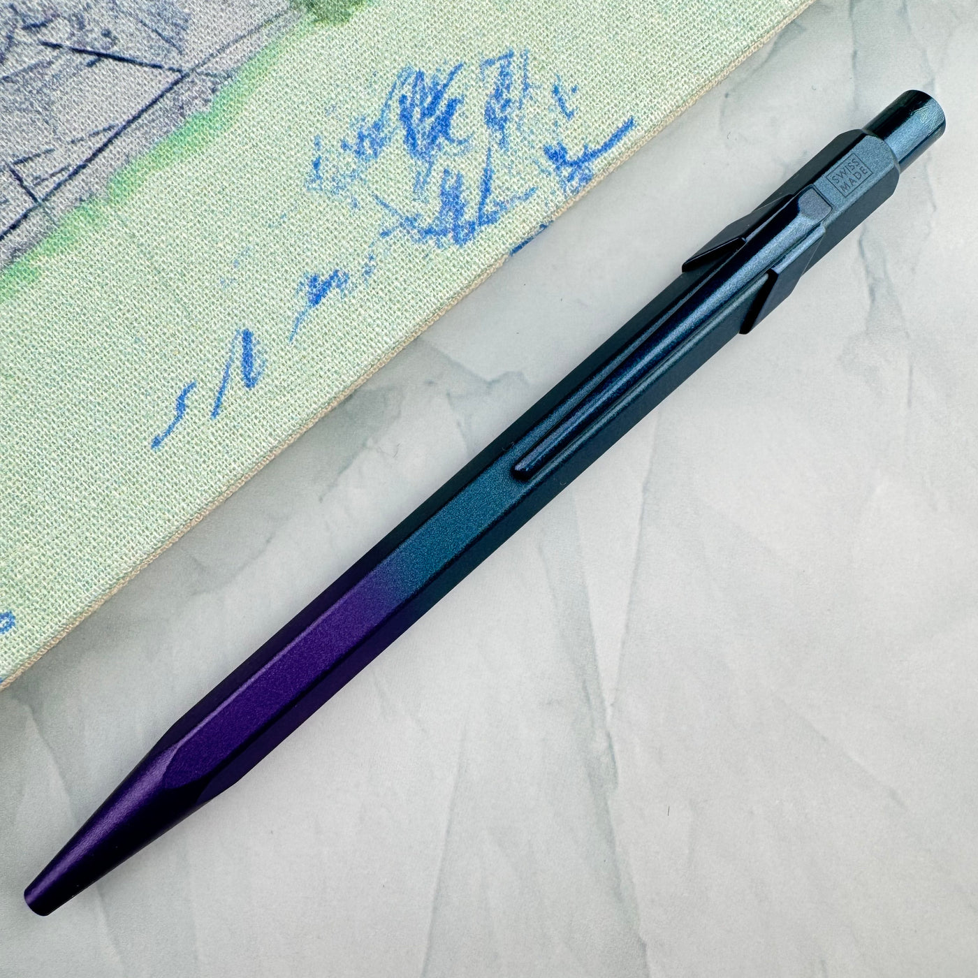 Caran d'Ache 849 Claim Your Style Ballpoint Pen - Purple Ocean