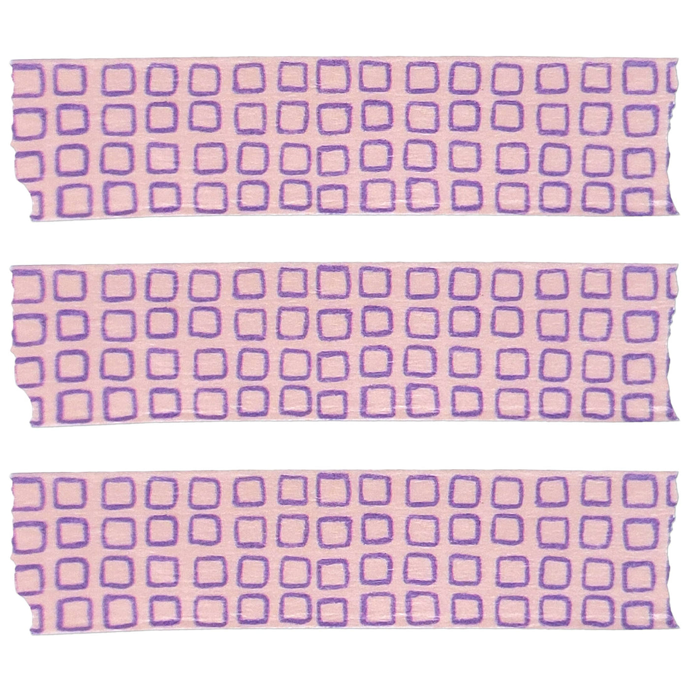 Retro Grid with Blue on Light Pink Washi Tape