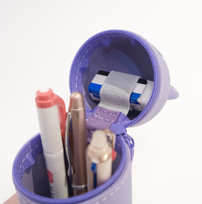 PuniLabo Stand Up Pen Case - Purple Racoon