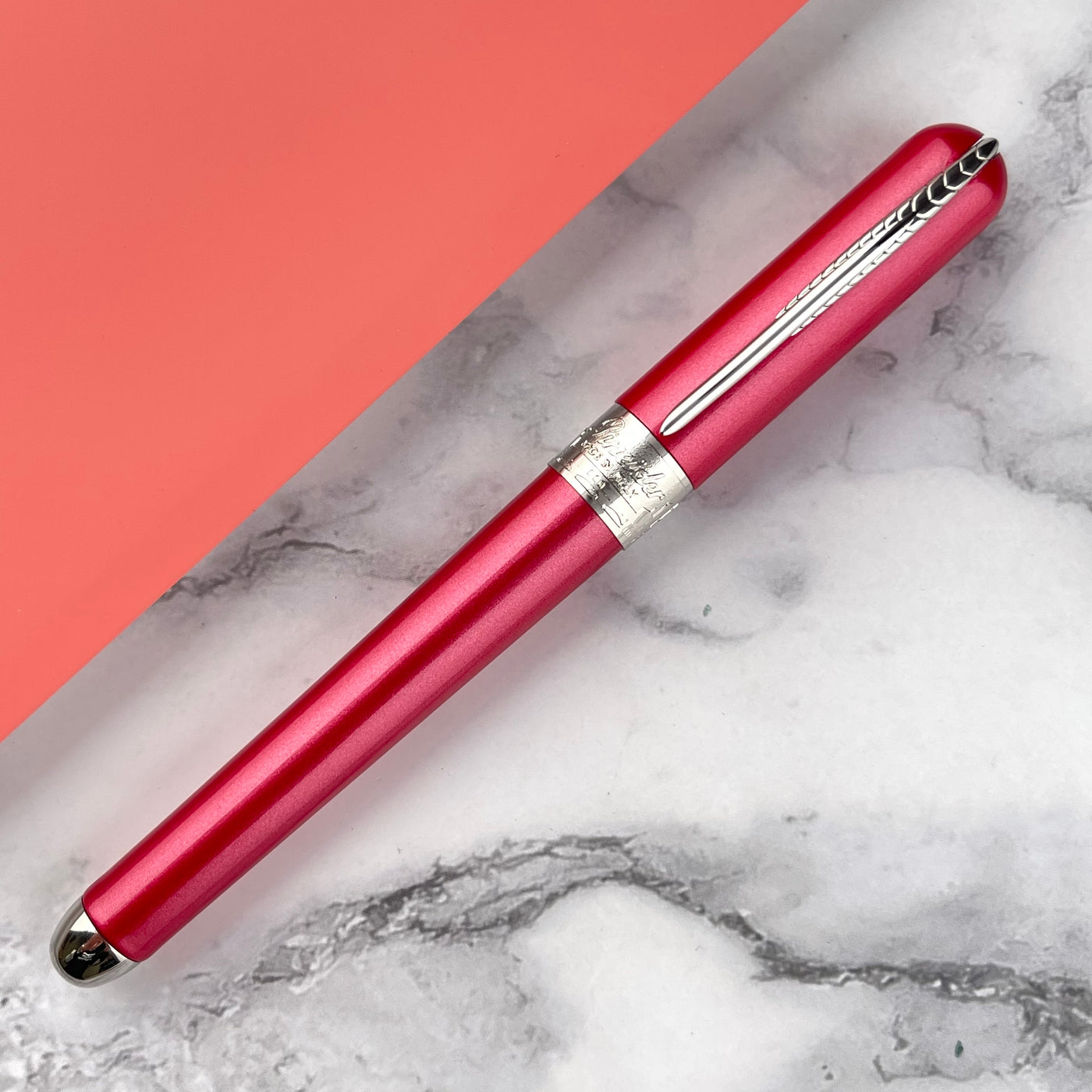 Pineider Avatar Shiny Rollerball Pen - Red Cardinal