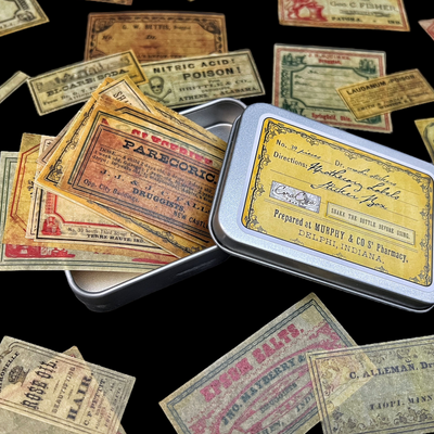 CoraCreaCrafts Sticker Box - Apothecary Labels