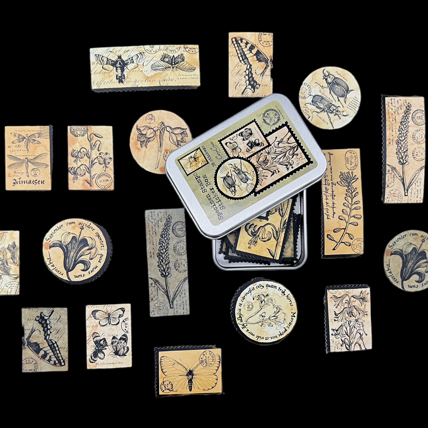 CoraCreaCrafts Sticker Box - Specimen Stamps