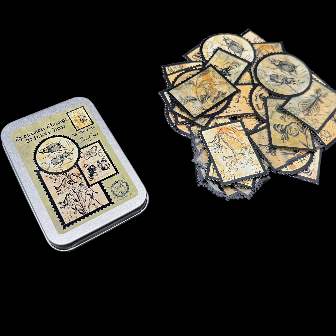 CoraCreaCrafts Sticker Box - Specimen Stamps