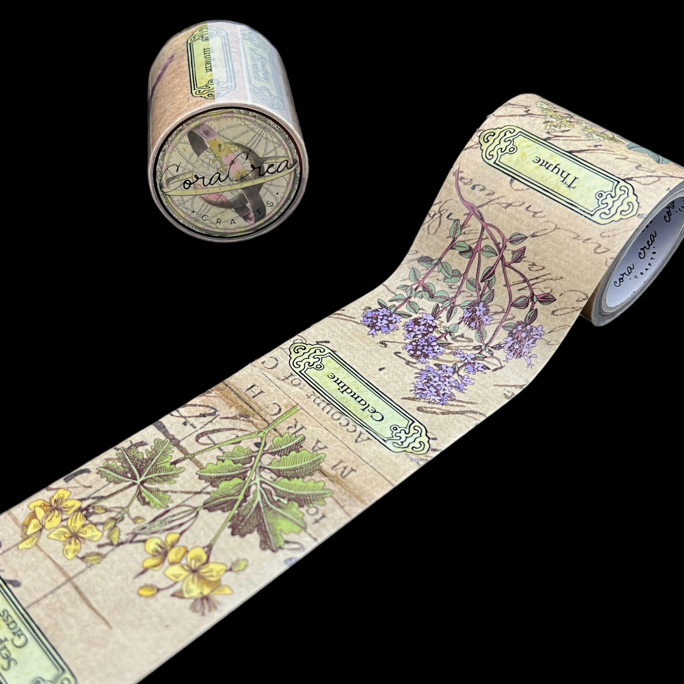 CoraCreaCrafts Washi Tape - Apothecary Flower