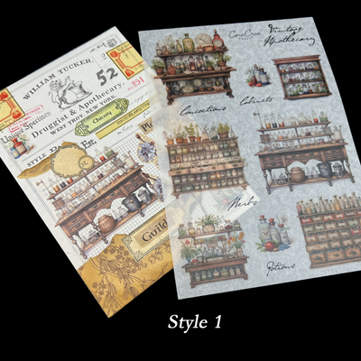 CoraCreaCrafts Sticker Sheet - Apothecary