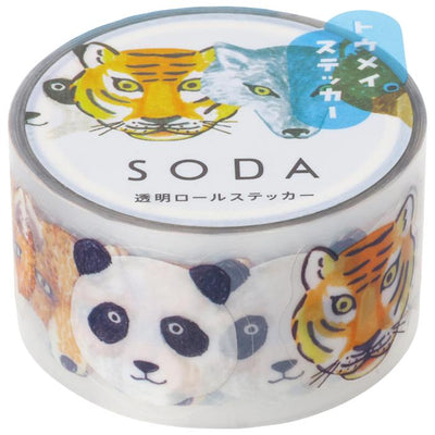 King Jim SODA Transparent Masking Tape - Zoo