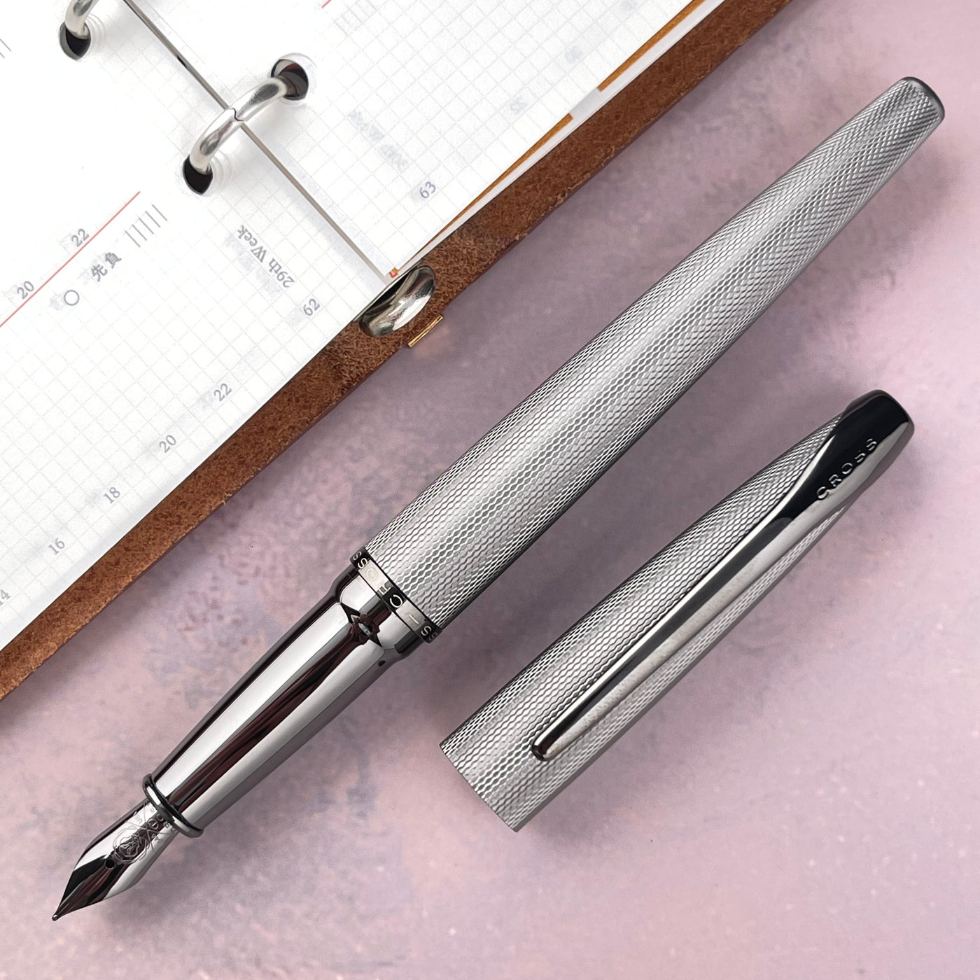 Cross ATX Fountain Pen - Sandblasted Titanium Gray