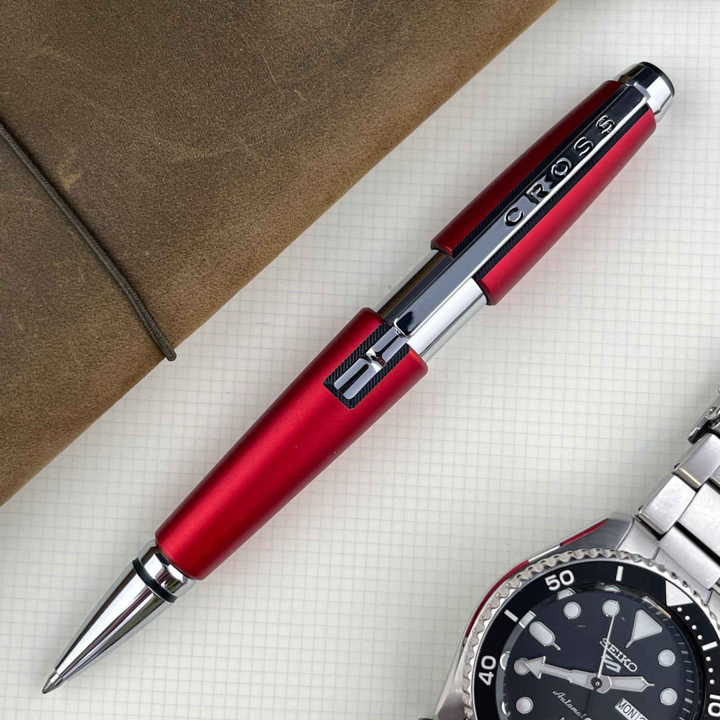 Cross Edge Rollerball Pen - Red