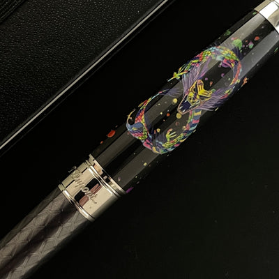 S.T. Dupont Line D Eternity Fountain Pen - Dragon Black (Special Edition)