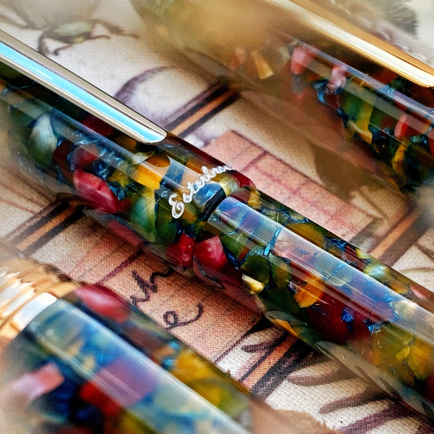 Esterbrook Estie Fountain Pen - Botanical Garden w/ Gold Trim (Bundle Set)