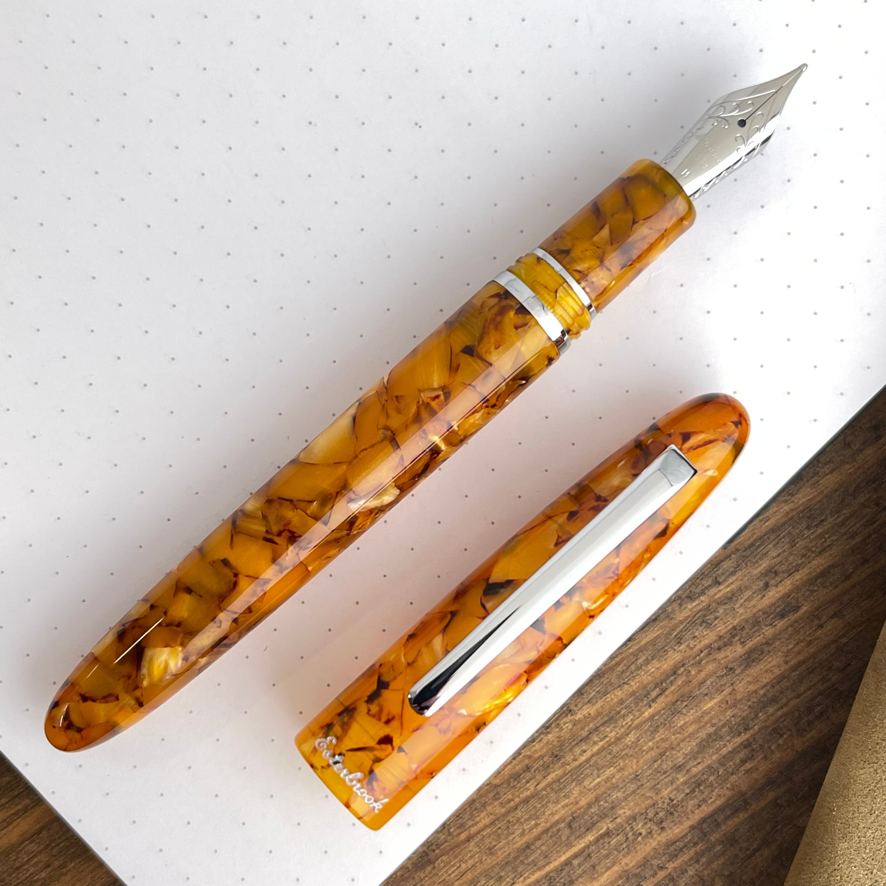 Esterbrook Estie Tortoise Ballpoint pen, Resin, Palladium trim, E129 -  Iguana Sell