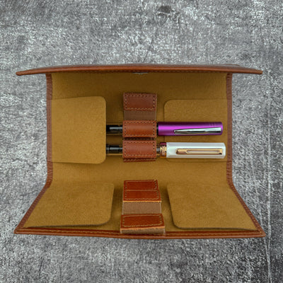 Galen Leather Sleek 6 Pen Case