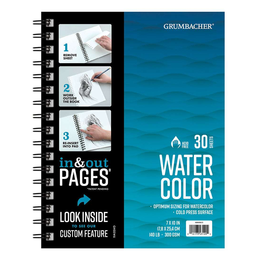 Grumbacher Water Color Wire Bound Pad (9" x 12")