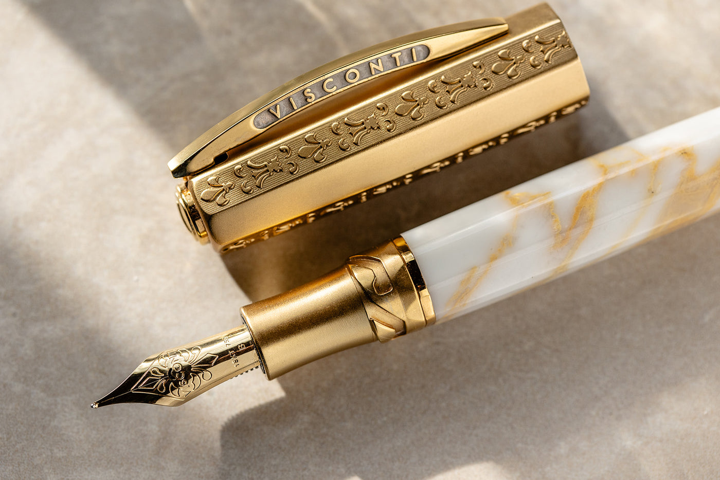 Visconti Medici il Magnifico Fountain Pen - Calacatta Gold (Limited Edition)