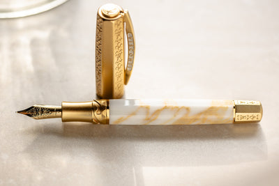 Visconti Medici il Magnifico Fountain Pen - Calacatta Gold (Limited Edition)