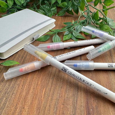 Kuretake Zig Clean Color Dot 6 Color Set - Mild