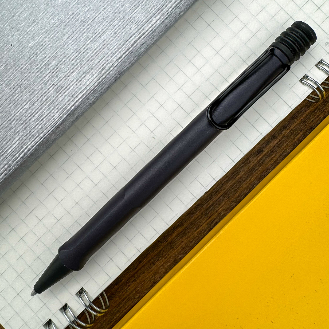 Lamy Safari Ballpoint Pen - Steel Black (Special Edition)