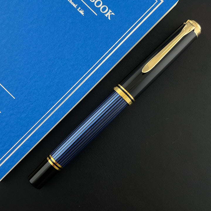 Pelikan Souveran M600 Fountain Pen - Black-Blue | Atlas Stationers