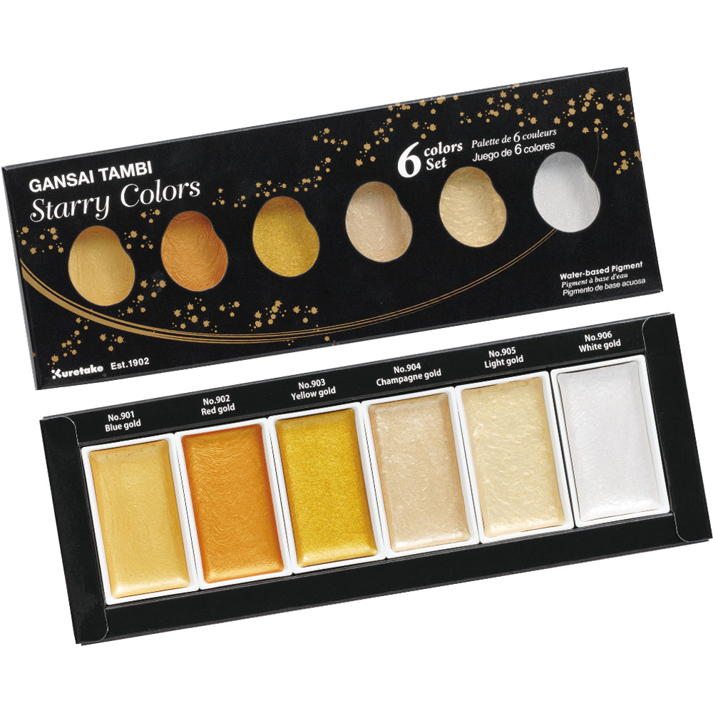 Kuretake Gansai Tambi 6 Color Set - Starry Night